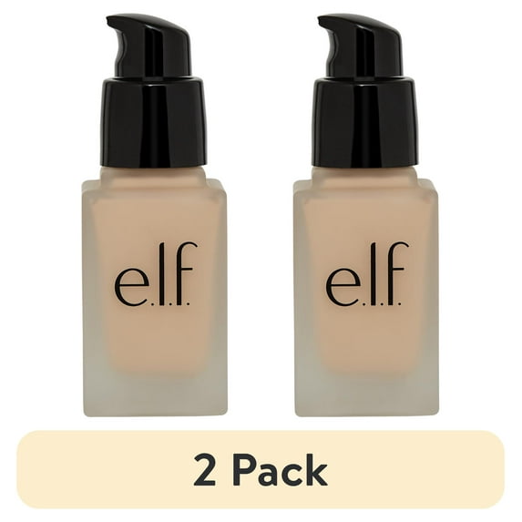 (2 pack) e.l.f. Flawless Satin Foundation, Alabaster, 0.68 fl oz