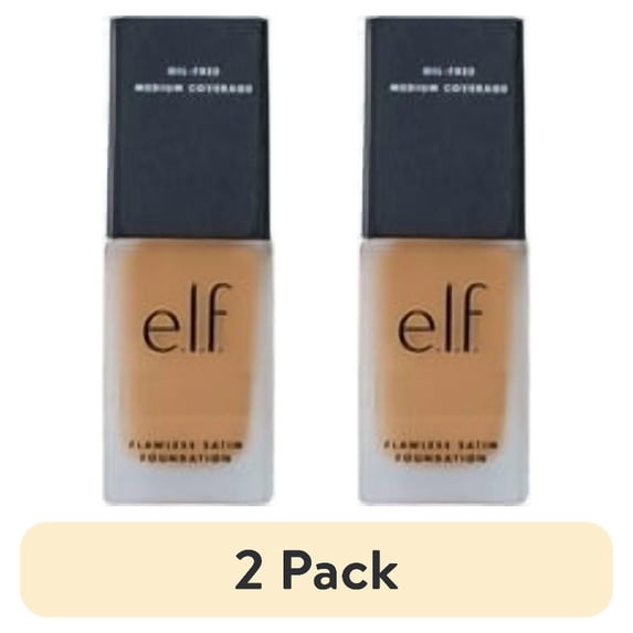 (2 pack) e.l.f. Flawless Satin Foundation, Caramel, 0.68 fl oz