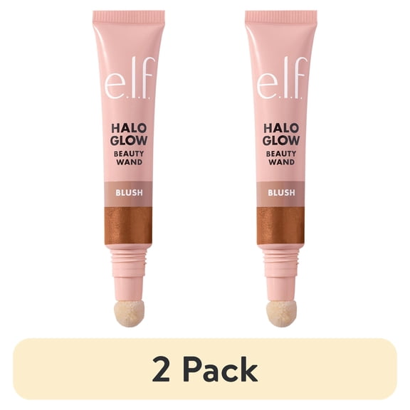 (2 pack) e.l.f. Halo Glow Blush Beauty Wand, Magic Hour, 0.33 fl oz