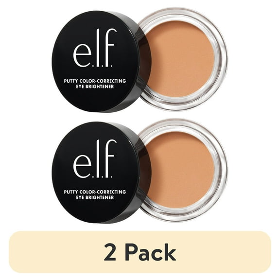 (2 pack) e.l.f. Putty Color-Correcting Eye Brightener, Light/Medium, 0.14oz