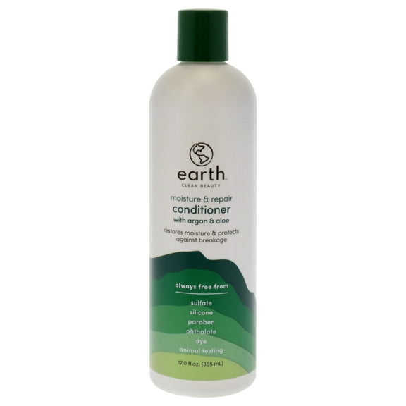 (2 pack) earth Clean Beauty Moisture & Repair Conditioner, with Argan Oil and Aloe, for All Hair Types, 12 fl oz.
