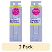 2 pack eos Cashmere Lip Butter, Vanilla Cashmere, Peptide Lip Treatment for Dry Lips with Shea Butter, Cocoa Butter & Argan Butter, 0.35 fl oz