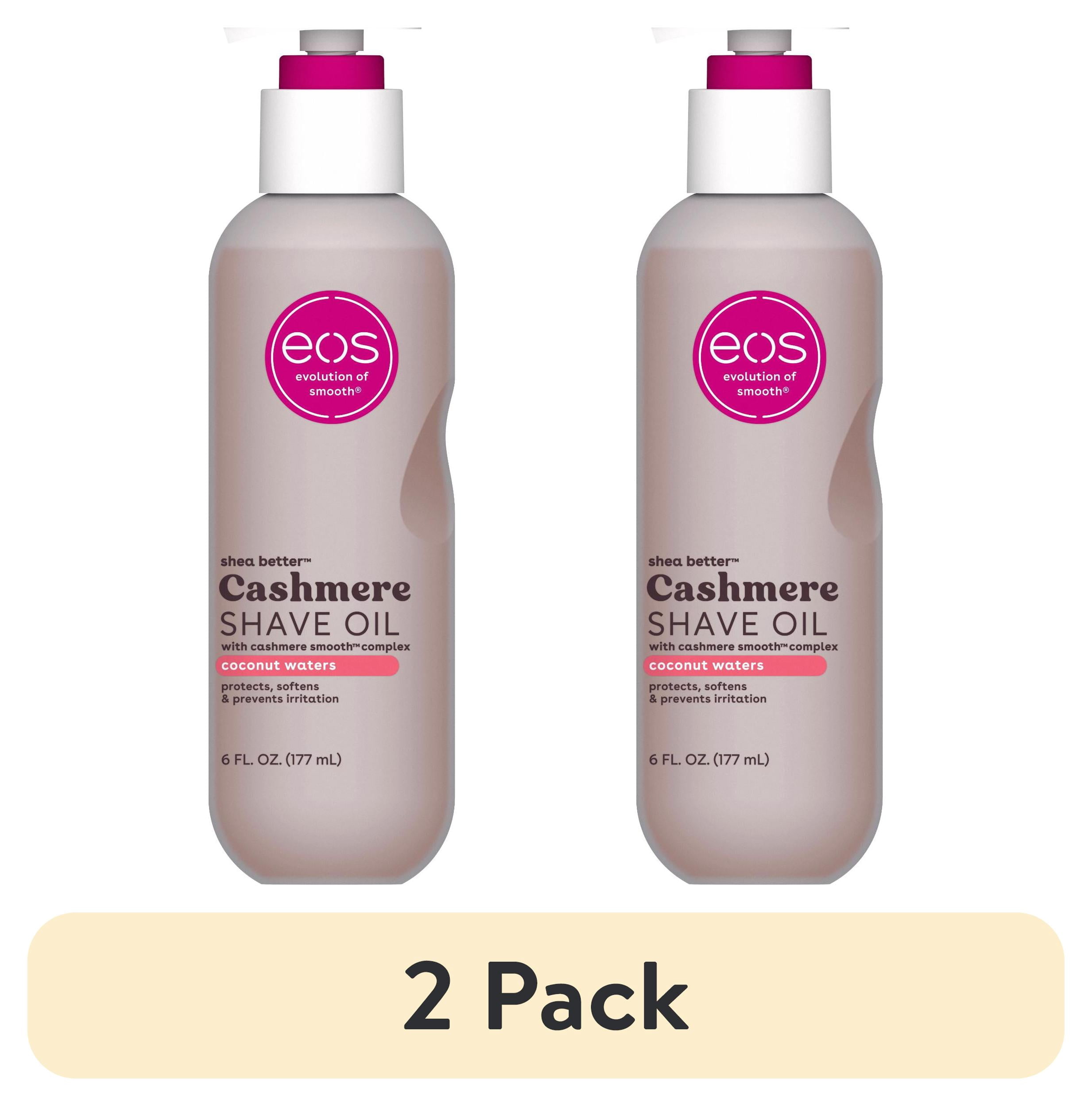 (2 pack) eos Cashmere Shave Oil for Smooth Skin - Coconut Waters - 6 fl oz