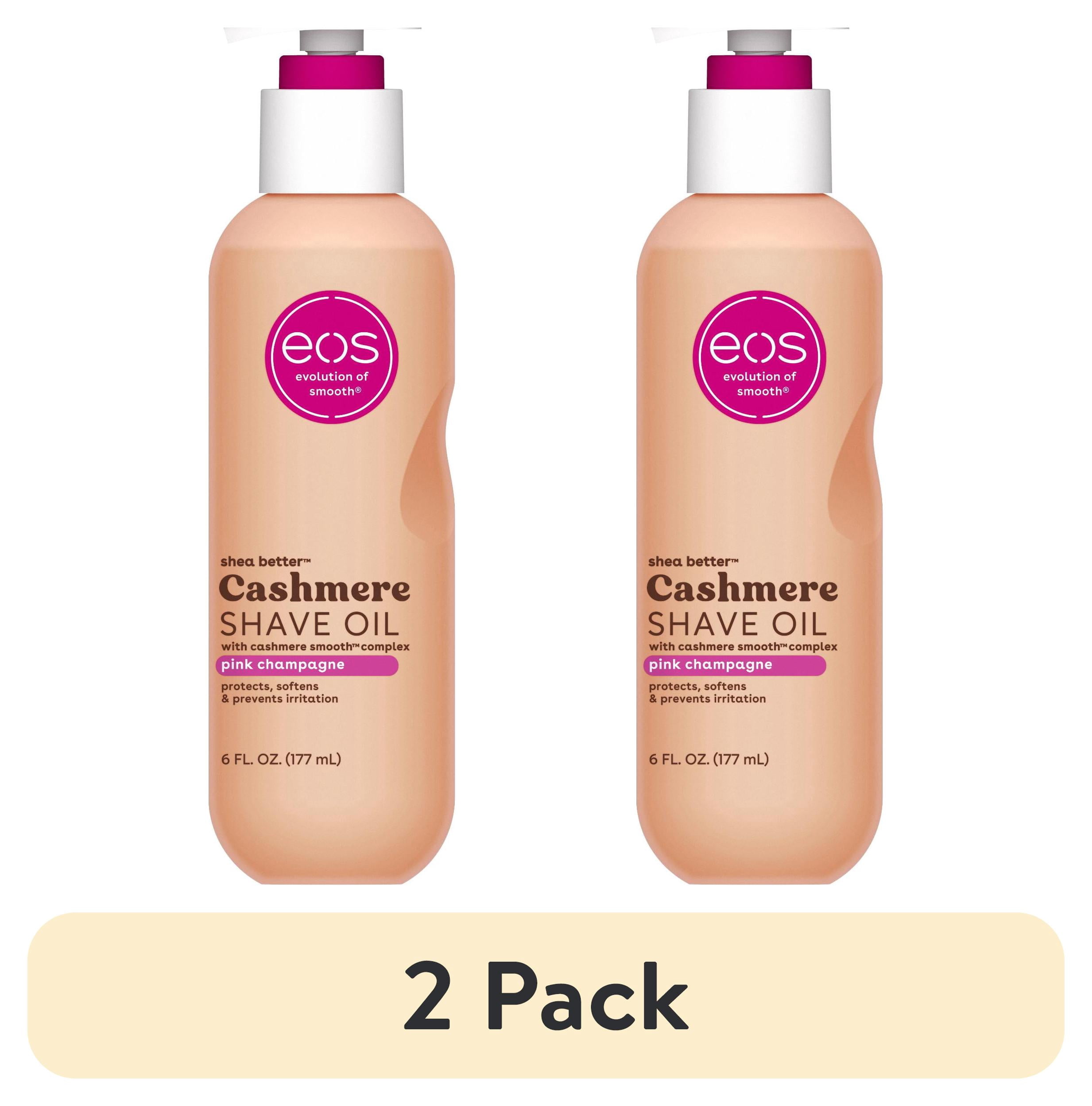 (2 pack) eos Cashmere Shave Oil for Smooth Skin- Pink Champagne - 6 fl oz