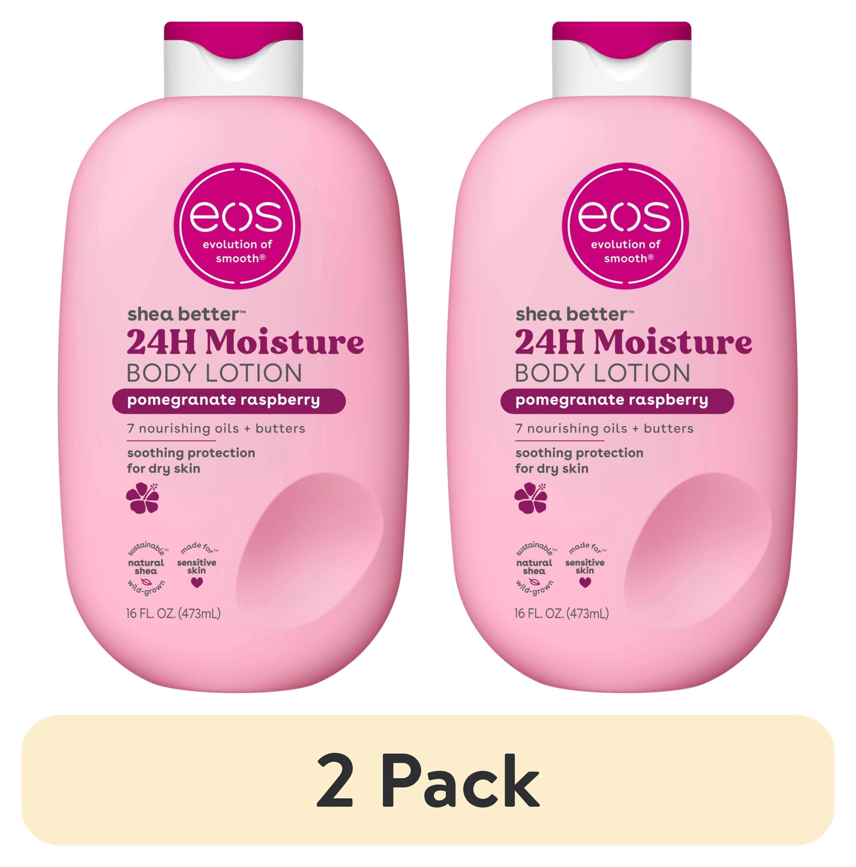 (2 pack) eos Shea Better Body Lotion - Pomegranate Raspberry, for Dry Skin, 16 fl oz