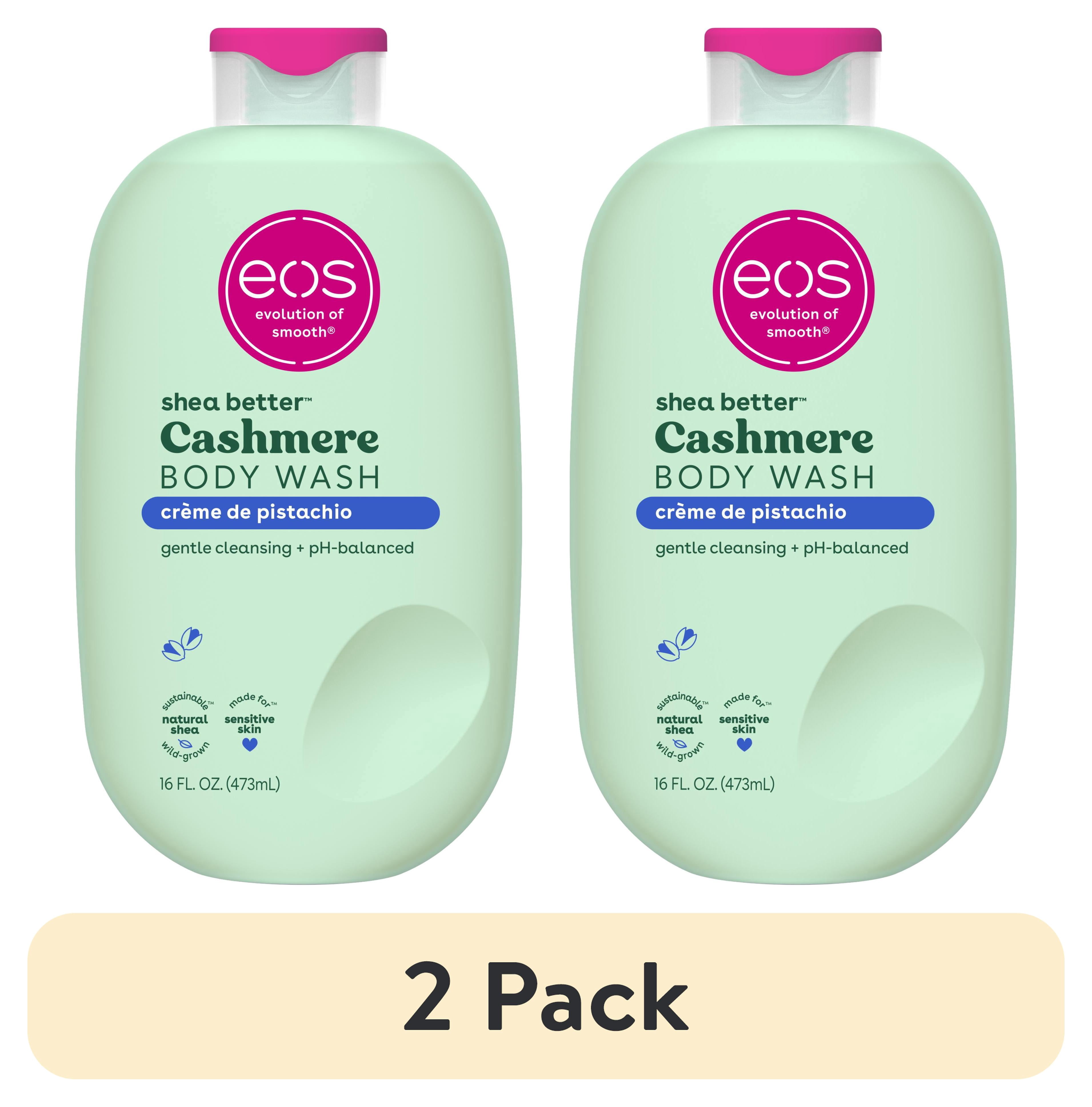 (2 pack) eos Shea Better Cashmere Body Wash, Crème de Pistachio, Creamy Gel Formula, 16 fl oz.