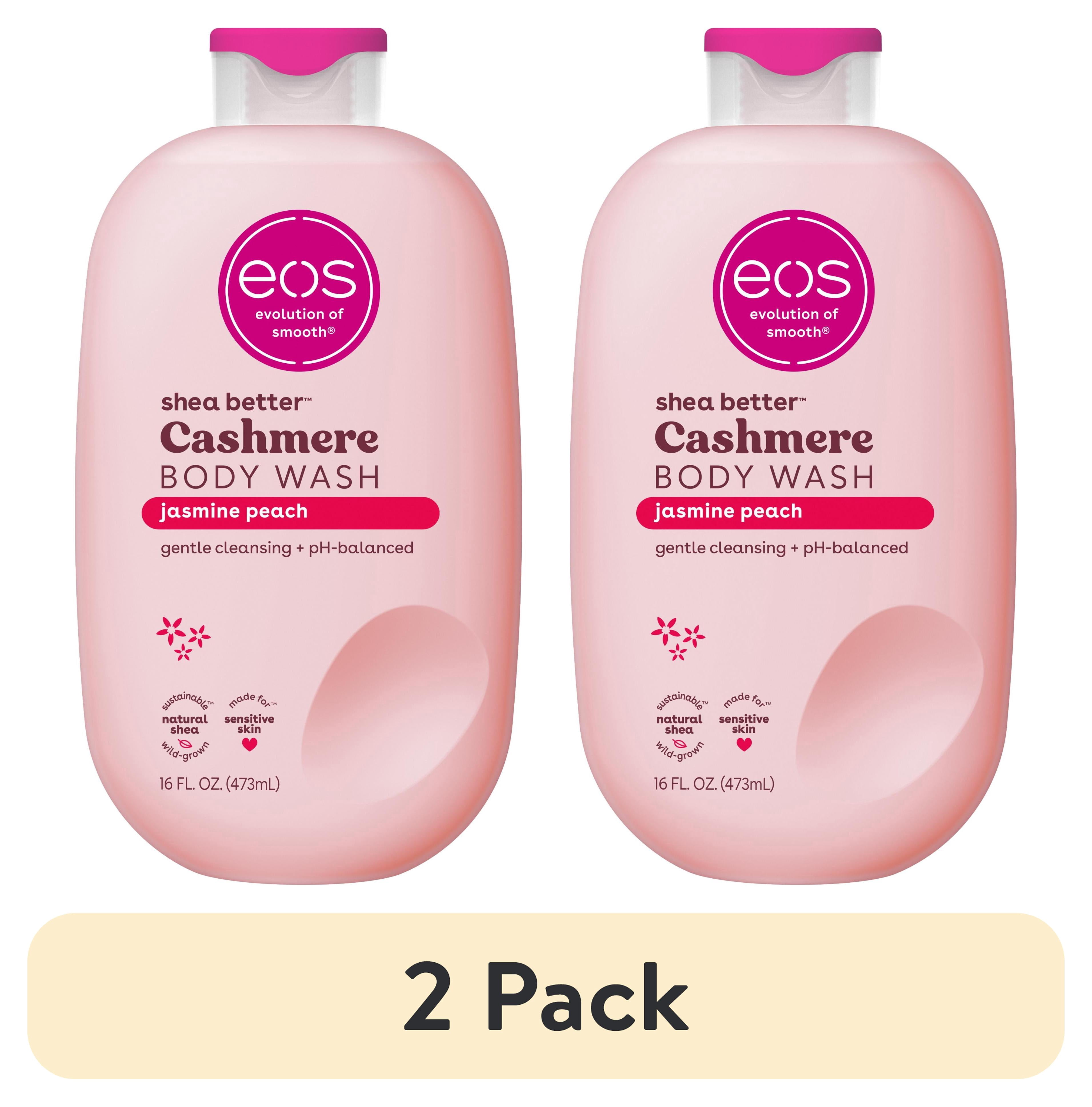 (2 pack) eos Jasmine Peach Body Wash, Sweet Peach Scented Hydrating Body Wash Gel-Cream, 16 fl oz