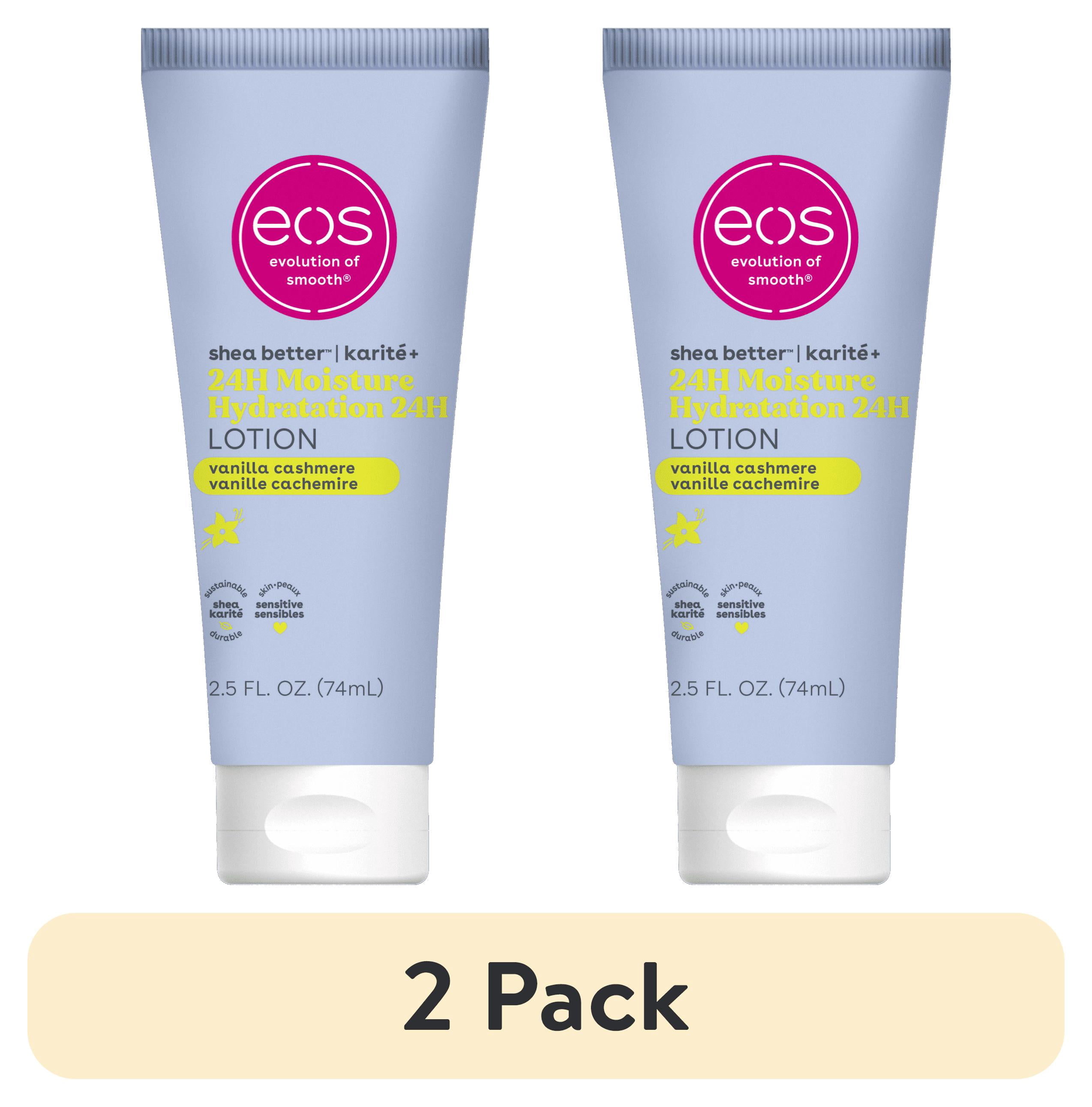 (2 pack) eos Shea Better Travel Size Body Lotion- Vanilla Cashmere, 2.5 fl oz