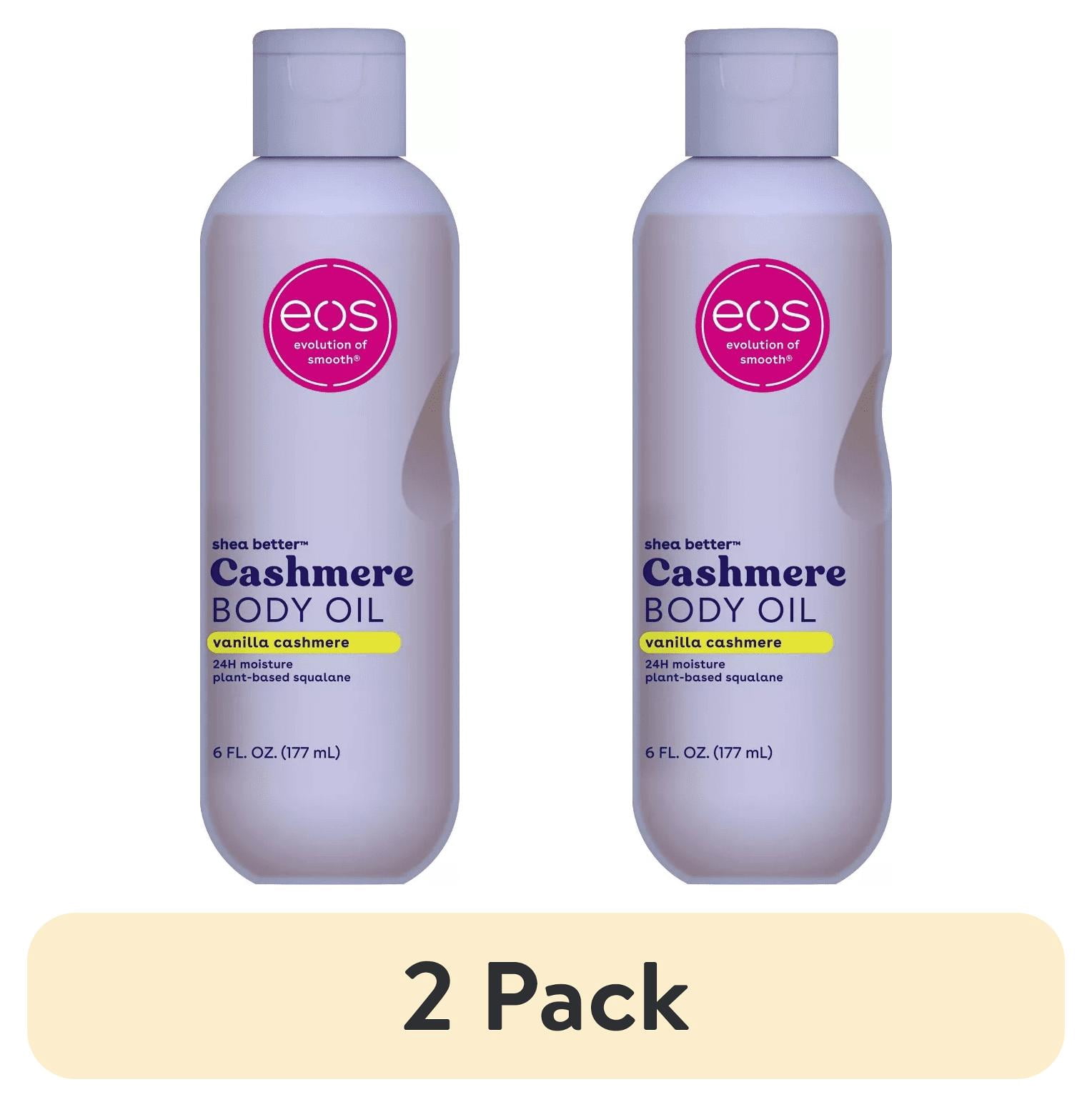 (2 pack) eos Shea Better Vanilla Cashmere Body Oil, Skin Nourishing Lightweight Silky Finish, 6 fl oz