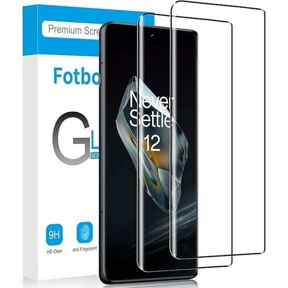 2 pack for OnePlus 12 Screen Protector Glass, 9H Hardness, Bubble Free, Fingerprint Unlock OnePlus 12 Tempered Glass, OnePlus 12 Accessories