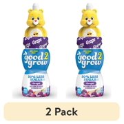 (2 pack) good2grow 6oz 50% Less Sugar Grape Juice Single Serve (Character Tops Vary)