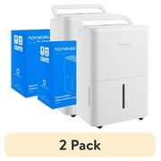 (2 pack) hOmeLabs 1,000 Sq. Ft Portable Wi-Fi Dehumidifier – 8 Pint, Ultra Quiet & Compact for Home, Bedroom, Bathroom & Office – Smart Humidity Control with Drain Hose Included