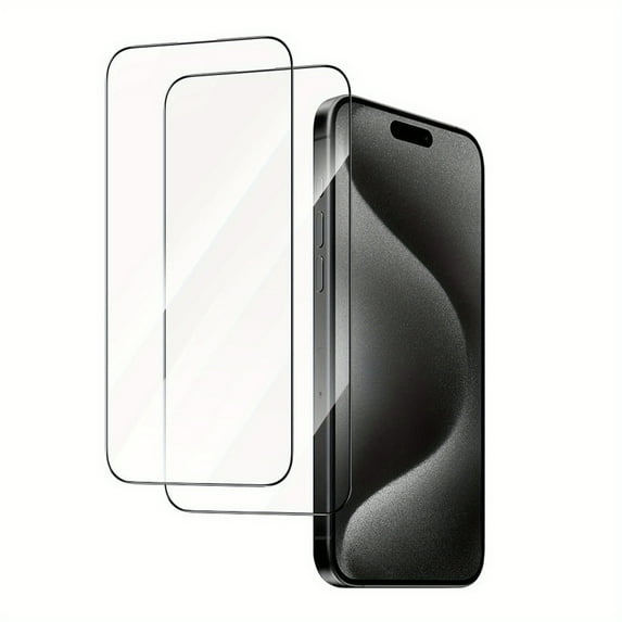 2-pack iPhone HD screen protector Tempered glass screen protector, easy to install, 9H hardness, bubble-free