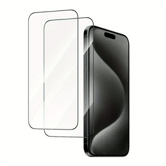 2-pack iPhone HD screen protector Tempered glass screen protector, easy to install, 9H hardness, bubble-free