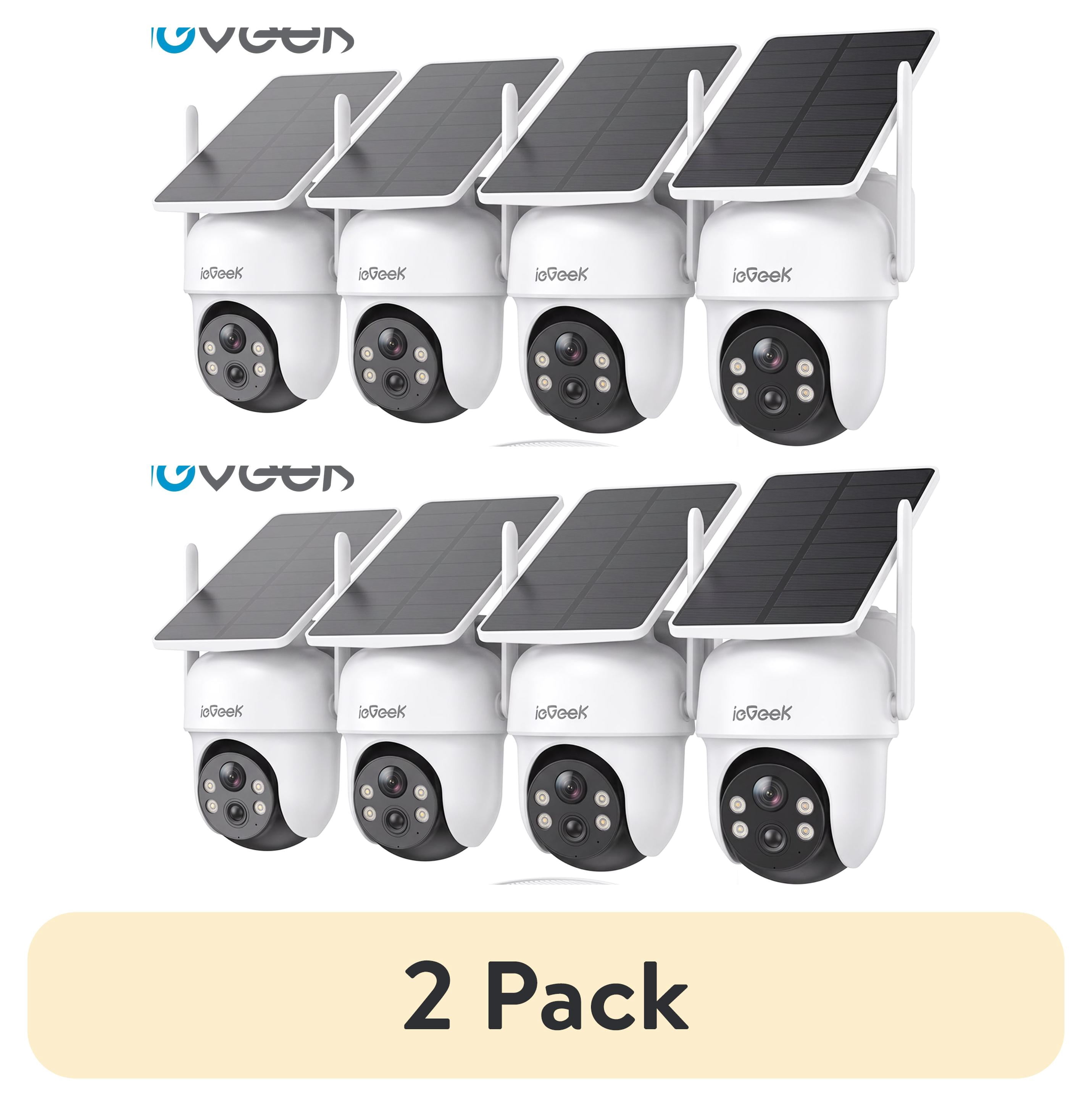 Local Storage Security Camera (2 pack) (2 pack) ieGeek 2K/4MP QHD Outdoor Home Security Camera System ...
