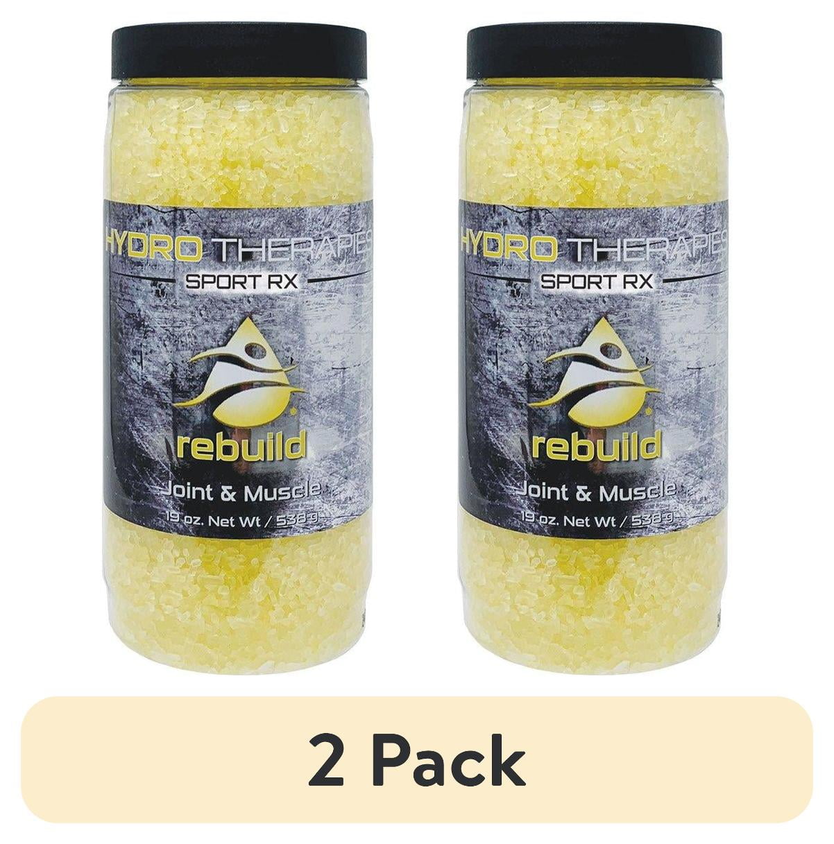 (2 pack) inSPAration Hydrotherapies Sport RX Rebuild Crystals, Eucalyptus & Peppermint, 19 oz