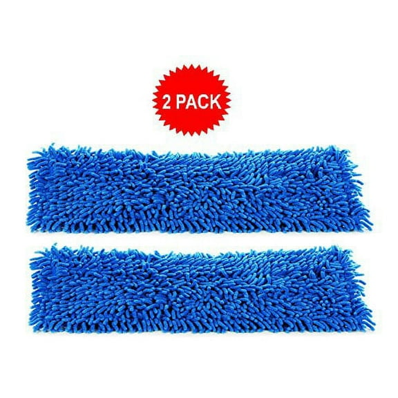 2-pack of 24 inch Inch Premium Chenille Microfiber Wet Mop Pads for Professional Commercial Microfiber Mops