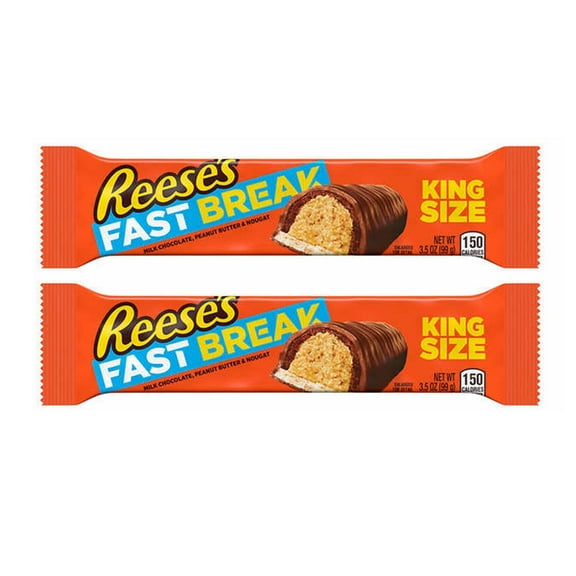 2 pack of Reese's Fast Break- a Delectable Delight | King Size Bars, 3.5 Oz Bar | Buy From RADYAN