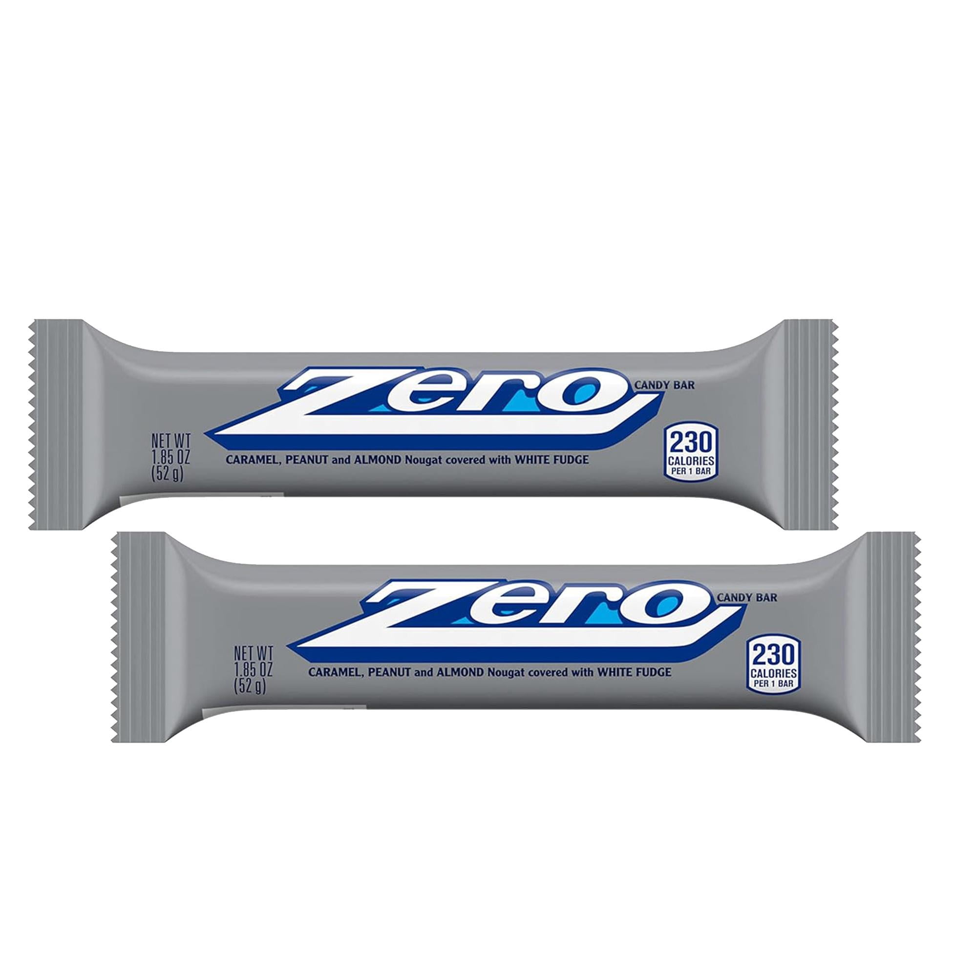 2 pack of ZERO White Fudge, Caramel, Peanut, and Almond Nougat Candy