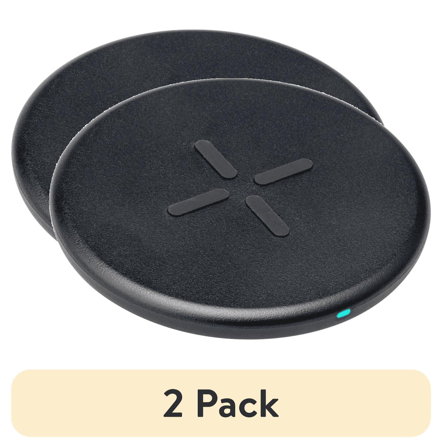 (2 pack) onn 10W Wireless Charging Pad with 5ft USB-C Cable and Wall Adapter, Qi Certified, Black - Compatible with iPhone 17/16/15/14/13/12 Series, Samsung Galaxy, Note, Pixel Devices