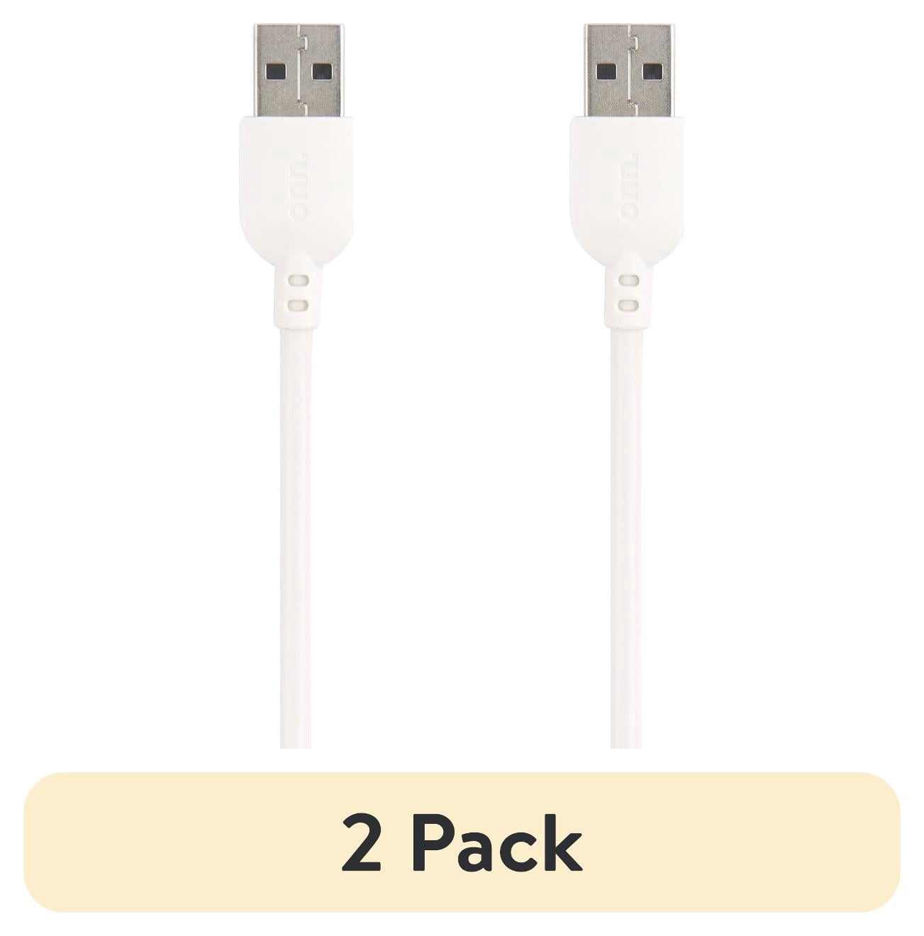 (2 pack) onn. 10ft USB-C to USB-A Charging Cable, USB-IF Certified -Compatible with iPhone 17/16/15 Series, Samsung Galaxy, Note, Pixel Devices iPad Pro, & More