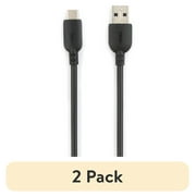 (2 pack) onn. 10ft USB to USB-C Cable, Black, Compatible With USB-C Devices