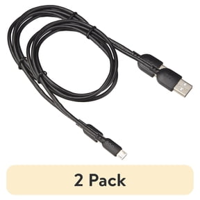(2 pack) onn 3ft Micro-USB to USB Charging Cable, Black