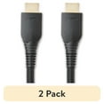 thumbnail interactive-video image 1 of (2 pack) onn 4' Premium HDMI Cable, Black, 1 of 9