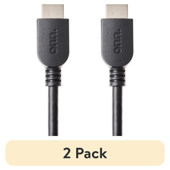 (2 pack) Onn. 4ft HDMI Cable, Black Color