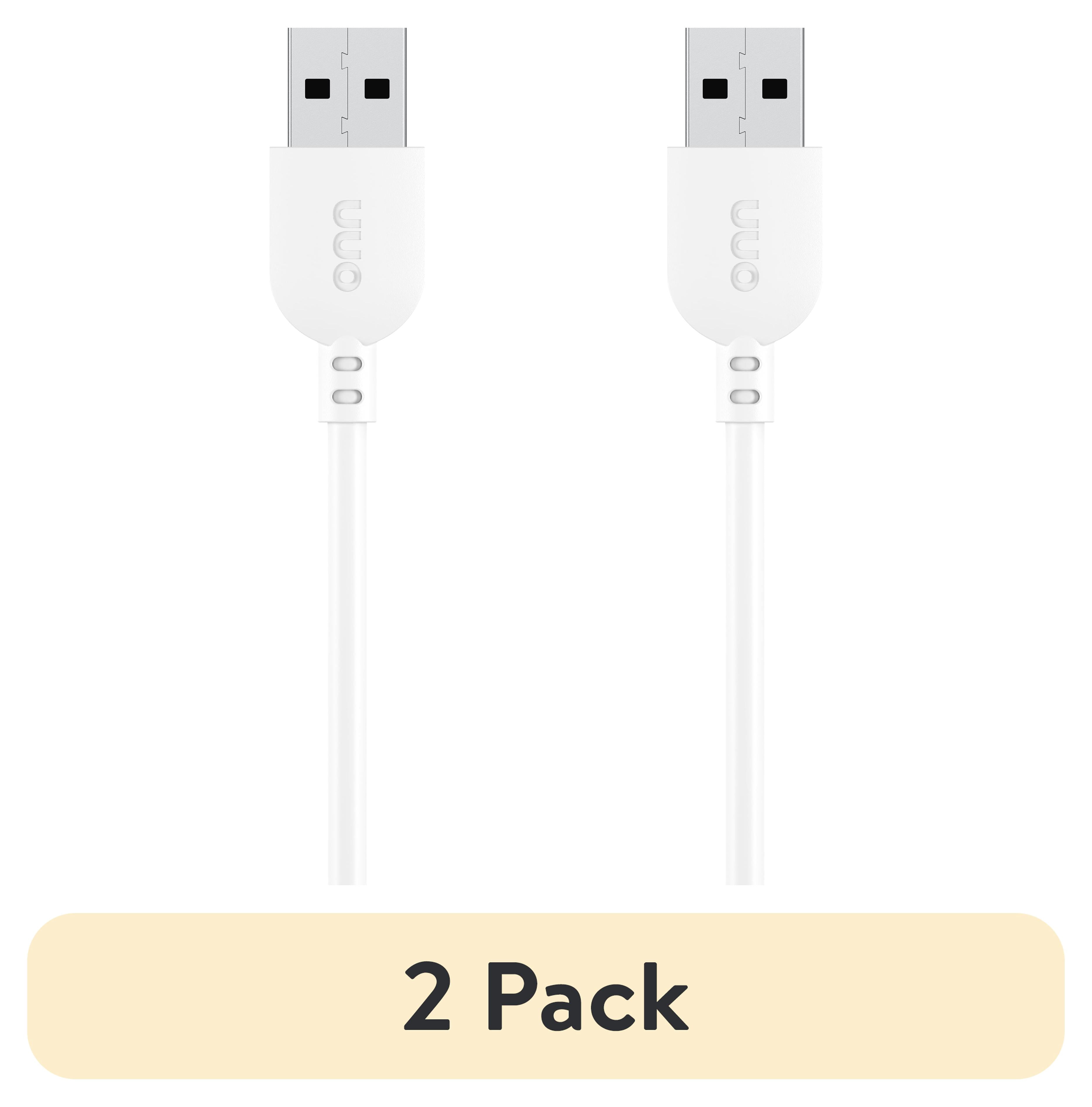 (2 pack) onn 6' Lightning to USB Charging Cable for iPhone/iPad/iPod, White