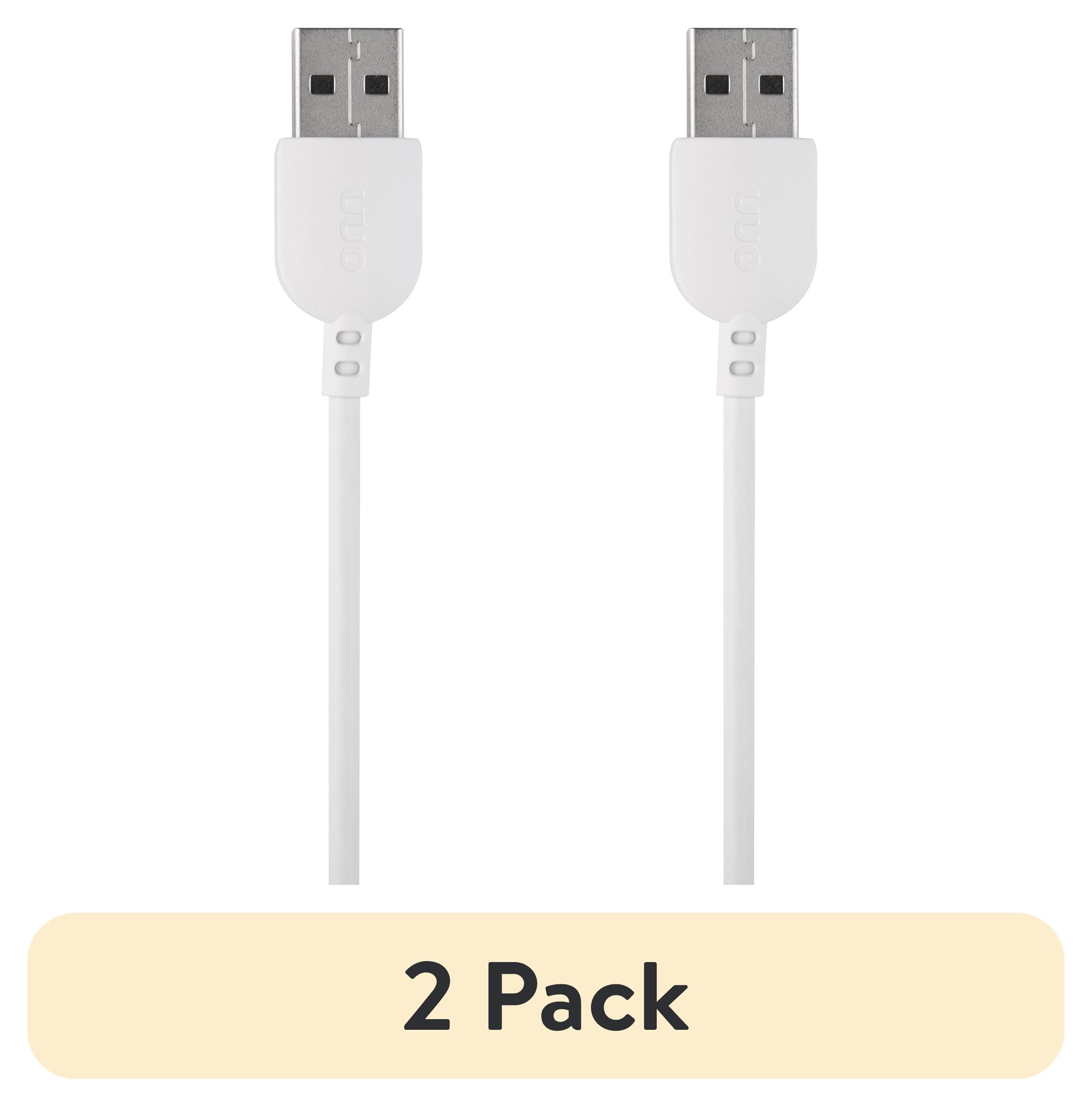 2 pack) onn USB-C to USB-A Charging Cable, 6 ft, USB-IF Certified 
