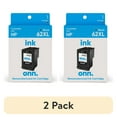 thumbnail image 1 of (2 pack) onn Ink Cartridge, HP 62XL Black, 1 of 10