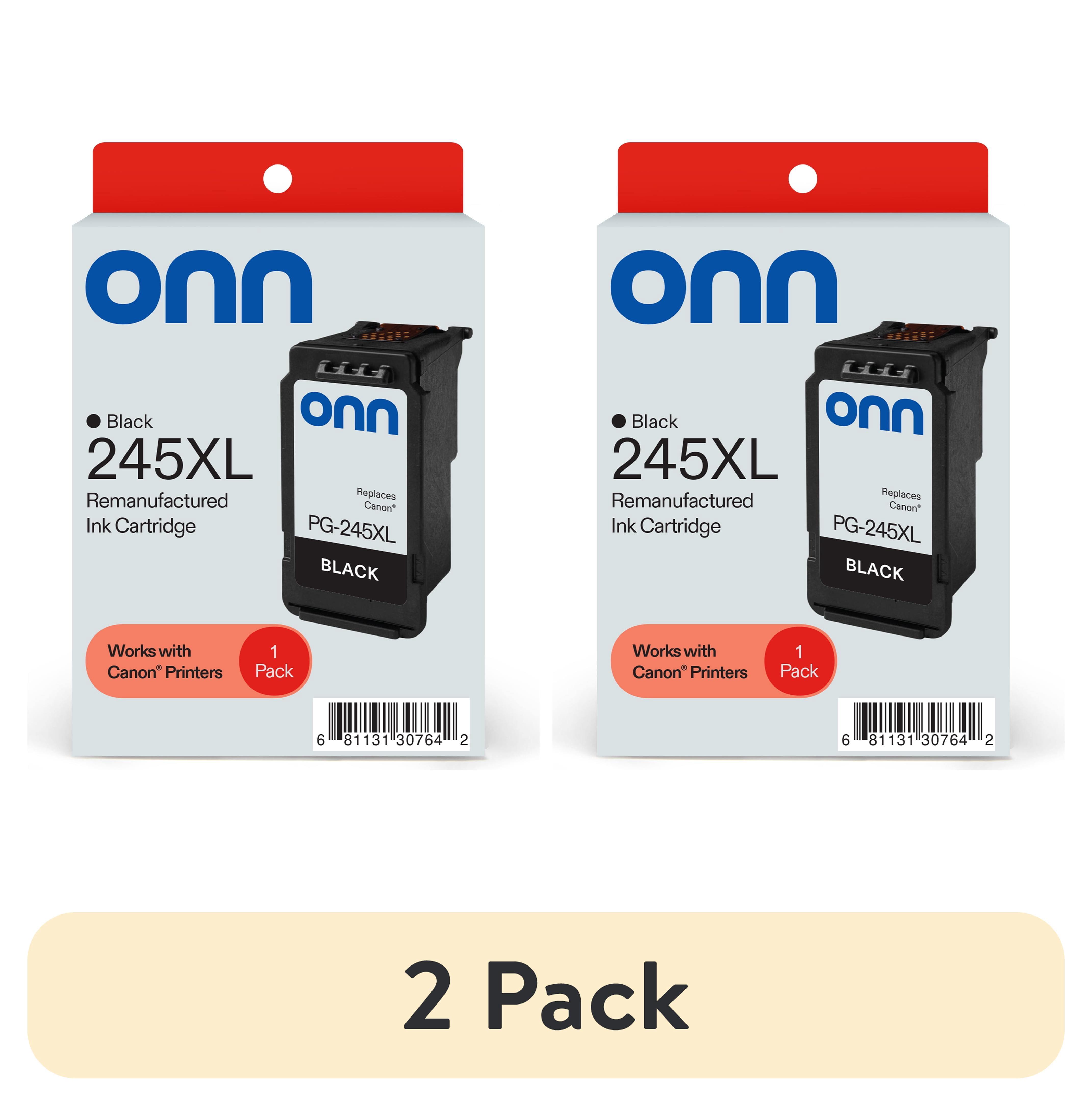 (2 pack) onn Canon 245XL Black Ink Cartridge (Remanufactured)