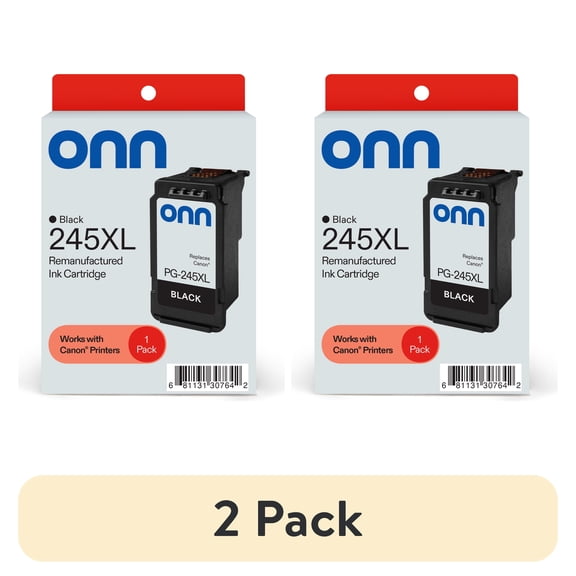 (2 pack) onn Canon 245XL Black Ink Cartridge (Remanufactured)