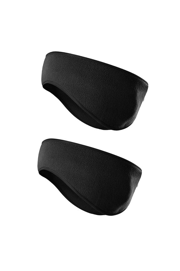 2 pack plush Ear Warmers for Men Women Kids - Winter Headband Ear Muffs Ear Covers for Cold Weather Running Cycling Ski