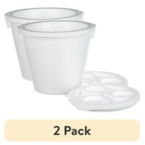 (2 pack) rebelFIN Fishing Minnow 8qt Bait Bucket with Carry Rope and Lid