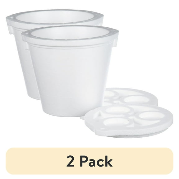 (2 pack) rebelFIN Fishing Minnow 8qt Bait Bucket with Carry Rope and Lid