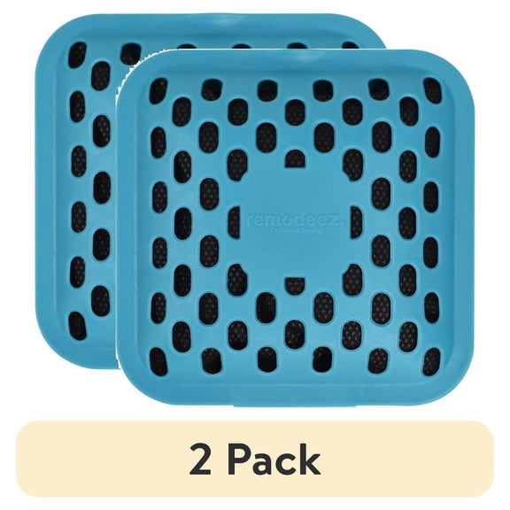 (2 pack) remodeez Cat Litter Deodorizer – Refillable Activated Charcoal Odor Eliminator, Non-Toxic, Blue