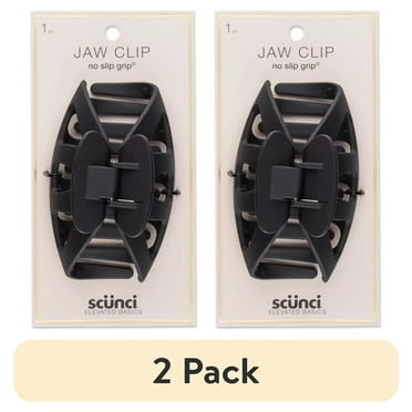 (2 pack) scunci Basics Extra Large No Slip Hidden Hinge Jaw Clips - 1ct