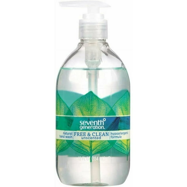 (2 pack) seventh generation natural hand wash, free & clean unscented