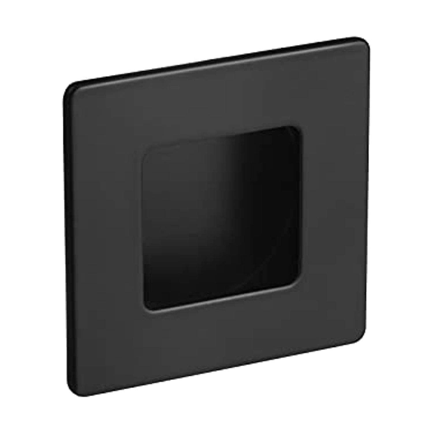 2 pack square recessed flush door pulls,matte black finger pulls,metal