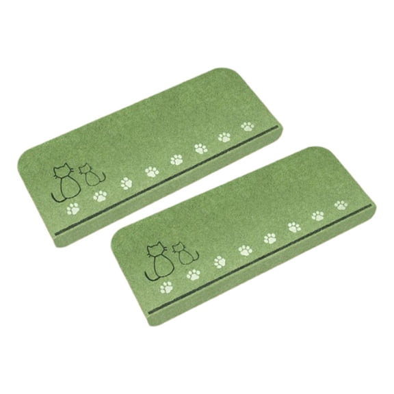 2-pack stair tread pads solid wood non-slip silent stair mats washable