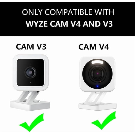 2 pack tilted window mount for Wyze Cam v4 Cam V3, 20 degree tilt (up/down/left/right) convert Wyze camera into window camera for outdoor monitoring through window, using Cam v4 v3