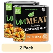 (2 pack) unMEAT Plant-Based Luncheon Meat Hot & Spicy Can, 11.6oz