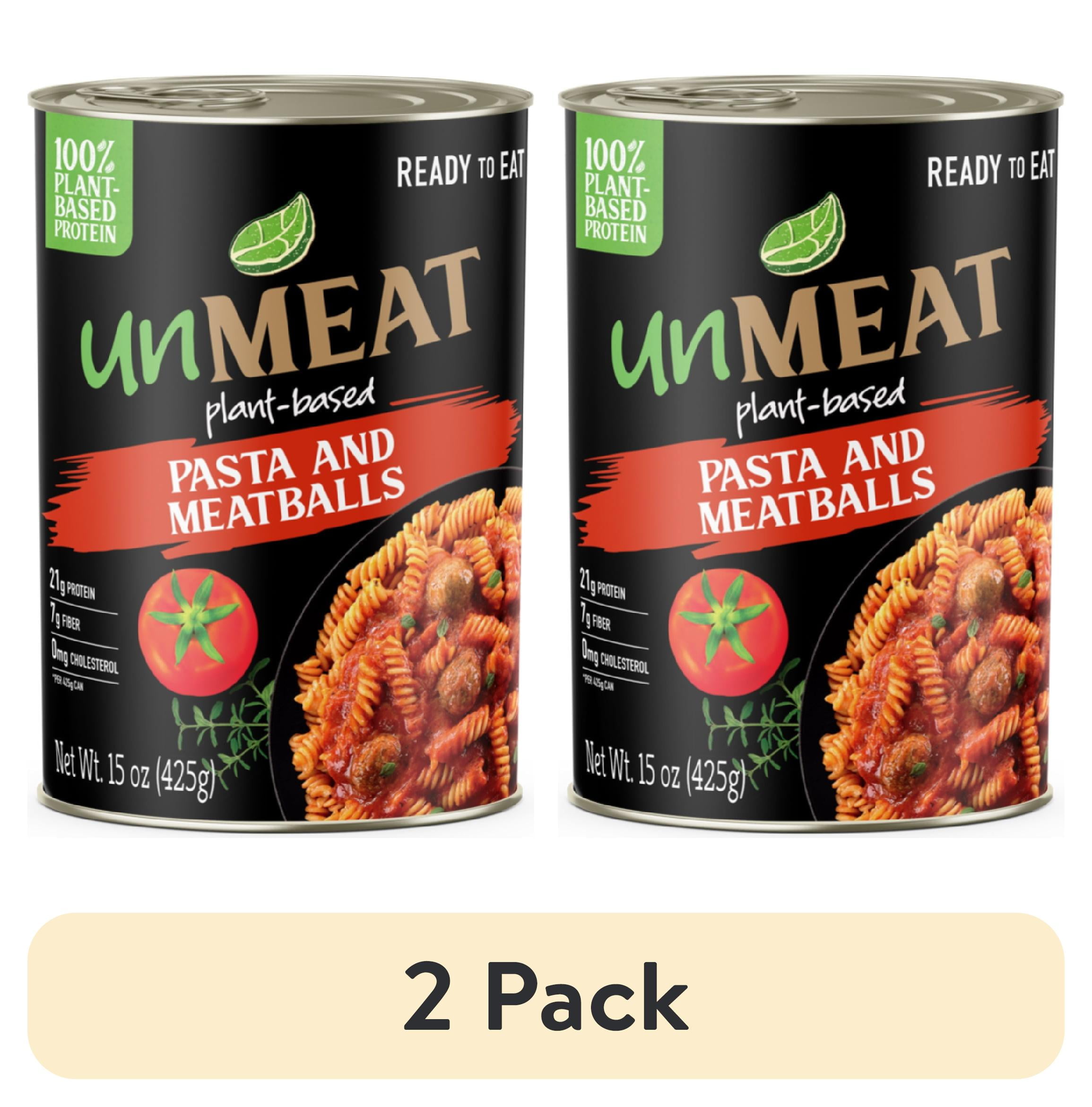 (2 pack) unMEAT Plant-Based Pasta and Meatballs in Tomato Sauce, 15oz Can
