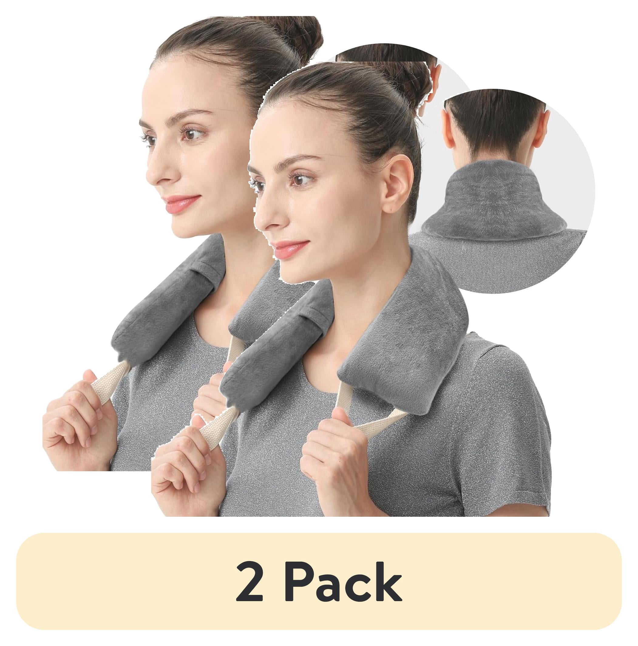 (2 pack) Uncn Heating Pad 32x5 inches Microwavable Washable Weighted Lavender Aroma Pain Relief for Neck Shoulder Back Gray