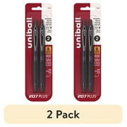 (2 pack) uniball 207 Plus+ Retractable Gel Pens, Micro Point, 0.5mm, Black Ink, 2 Count