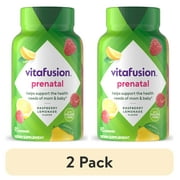 2 pack vitafusion PreNatal Gummy Vitamins, Raspberry Lemonade Flavored, Pregnancy Vitamins for Women, 90 Ct
