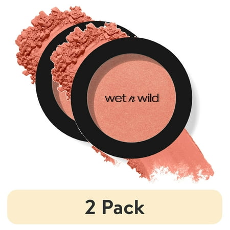 (2 pack) Wet n Wild Color Icon Blush Makeup, Pearlescent Pink, 0.21 oz, Infused with Jojoba Oil, Cruelty-Free