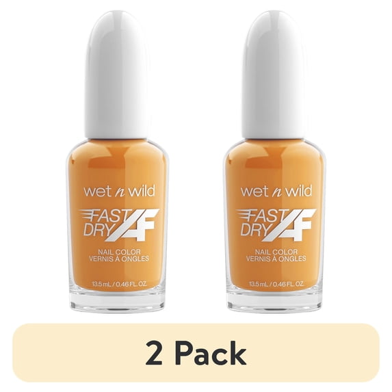 (2 pack) wet n wild Fast Dry AF Nail Color, Potassium-Rich